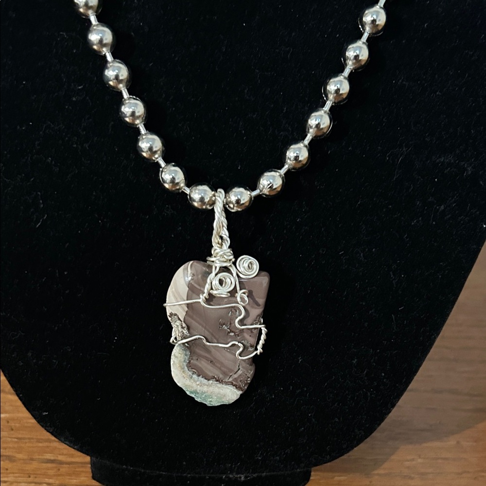 Natural Stone Pendant Necklace
